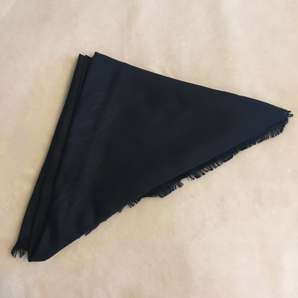 Cartier Navy Silk Scarf